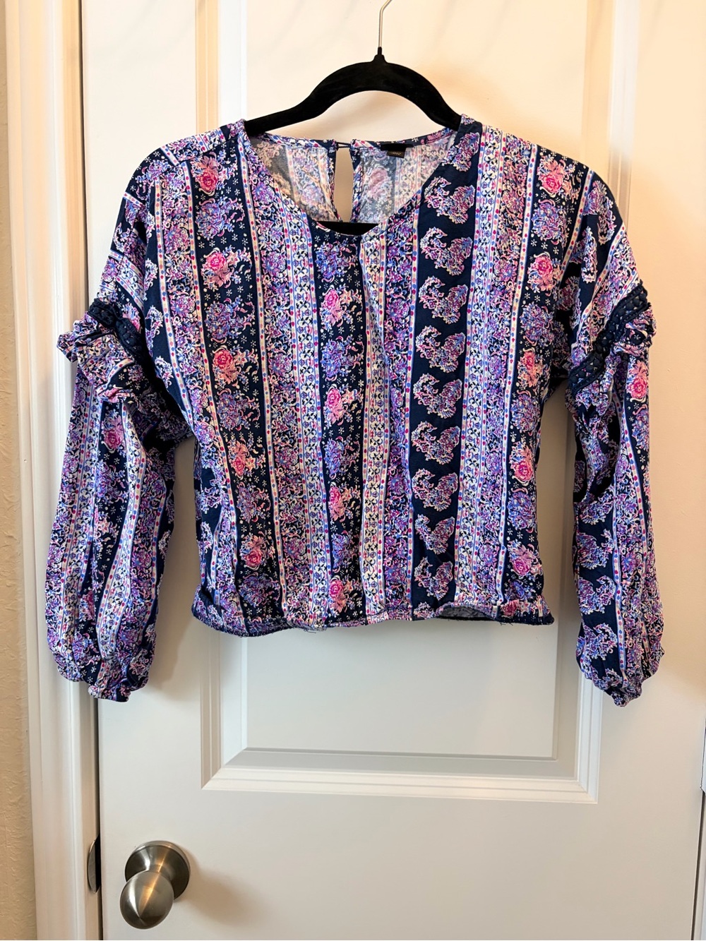 Art Class Boho Paisley Peasant Top Girl’s Size 10/12